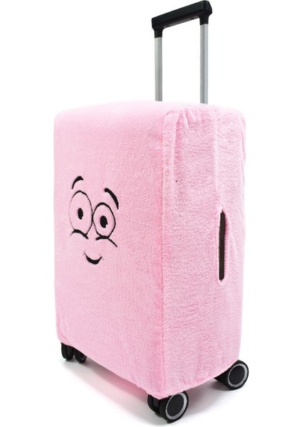 Harika Peluş Gülen Yüz Desenli Bavul-Valiz Koruyucu Kılıf | Seyahatlere Neşe Katın fiyatları