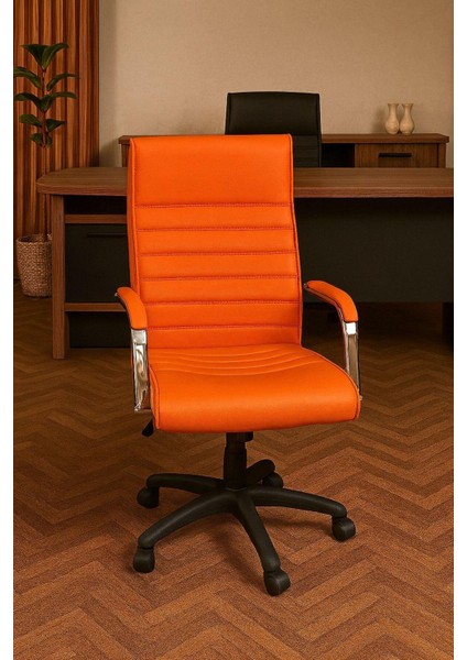 Staryo Turuncu Bilgisayar Koltuğu – Ergonomik Bel Destekli, Ayarlanabilir Yükseklikli