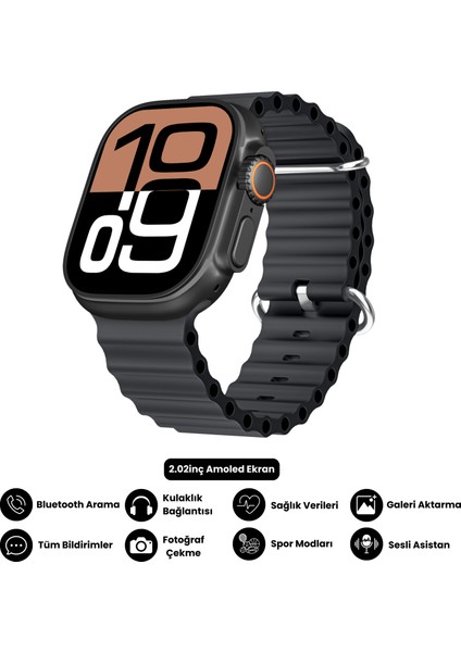 Watch Hk 11 Ultra 3 Amoled Akıllı Saat Iphone ve Android Tüm Telefonlara Uyumlu Amoled Watch