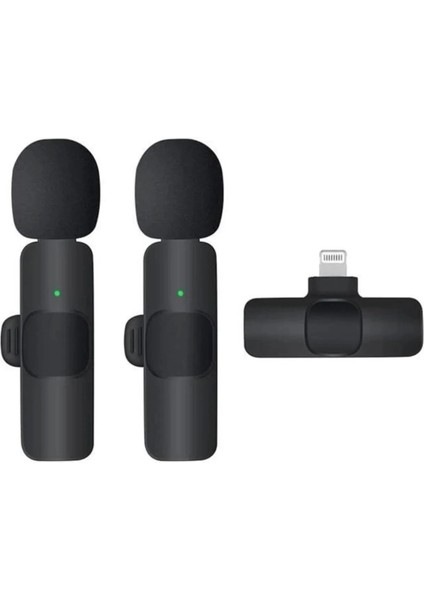K9 2’li Lightning Kablosuz Yaka Mikrofonu