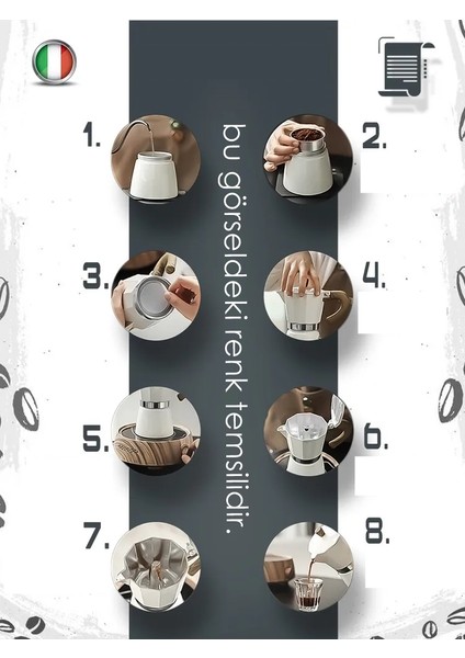 Italyan Moka Pot - 6061 Saf Alüminyum Ahşap Saplı - 6 Kişilik Siyah 722067 modelleri