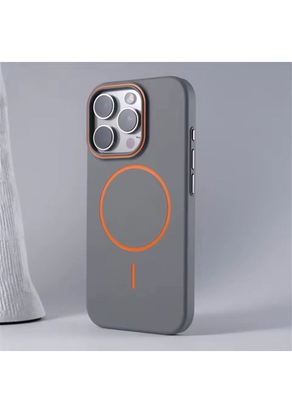 Iphone 15 Pro Süet Deri Kılıf