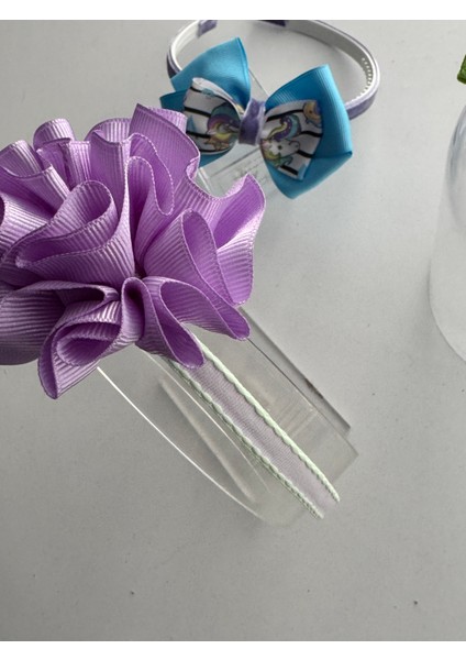 Kız Çocuk 3’lü Taç Seti – Fiyonklu ve Çiçek Desenli Renkli Modeller modelleri