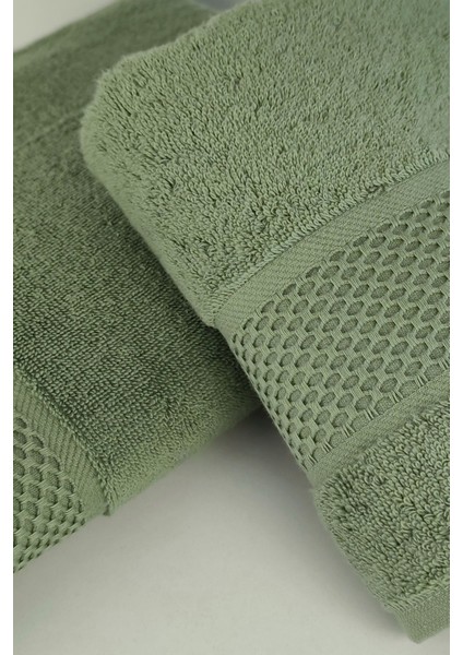 %100 Pamuk Banyo Havlu Seti-Long Twist Iplik-Yüksek Su Emici ve Yumuşak-Yeşil modelleri