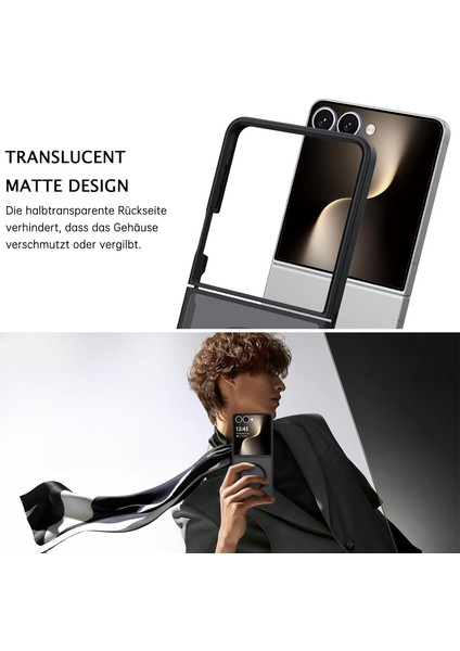 Samsung Galaxy Z Flip 7 Kılıf Kamera Çıkıntılı Mat Magsafe Wireless Şarj Destekli Siyah Yumuşak Renkli Kenarlı Hassas Butonlu Mat Kapak fırsatları