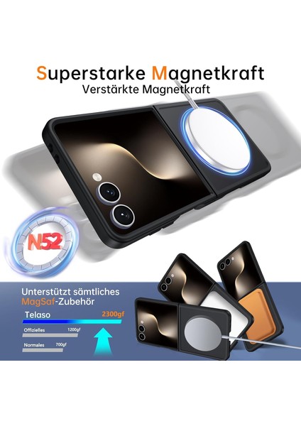 Samsung Galaxy Z Flip 7 Kılıf Kamera Çıkıntılı Mat Magsafe Wireless Şarj Destekli Siyah Yumuşak Renkli Kenarlı Hassas Butonlu Mat Kapak indirimleri