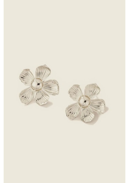 Silver Flower Papatya Küpe modelleri