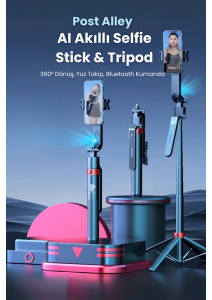 Akıllı Aı Yüz Takipli 360° Selfie Stick & Tripod fiyatları