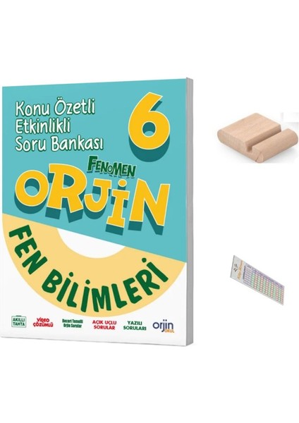 Orjin 6. Sınıf Fen Konu Özetli Etkinlikli Soru Bankası Yeni 2026 + Telefon Tutucu + Çözüm Ayracı