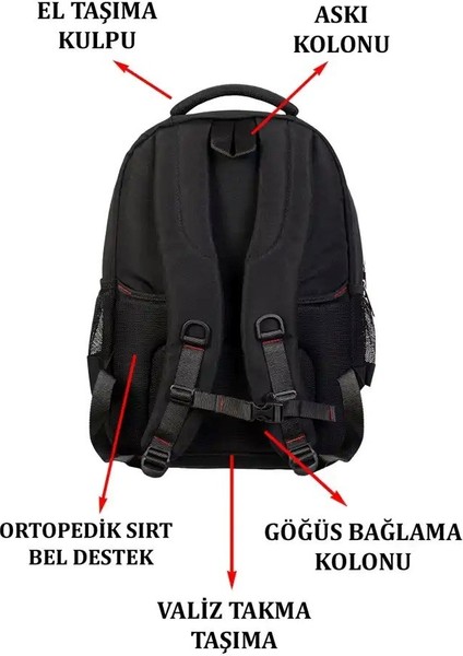 Dada 0rta-Lise-Üniversite Günlük Okul Sırt Çantası Su Geçirmez Kumaş 15.6 Inç Sırt ve Taban Destekli fırsatları