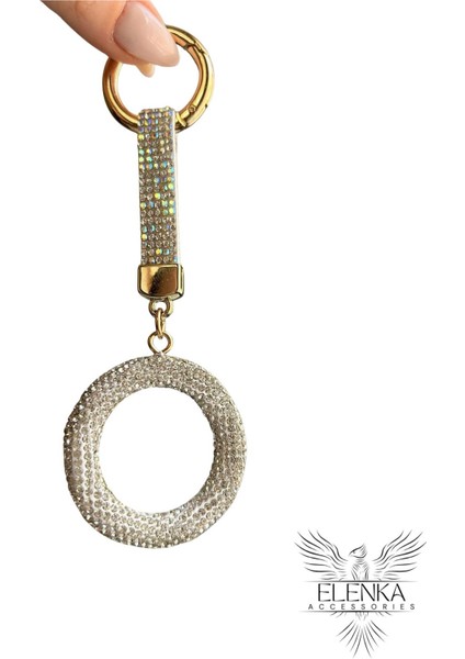 Zirkon Taşlı Gümüş Silindir Anahtarlık Modeli fiyatları