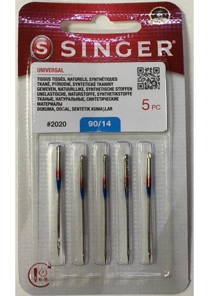 Iki Adet Gümüş Renkli Dikiş Makinesi Iğnesi Seti