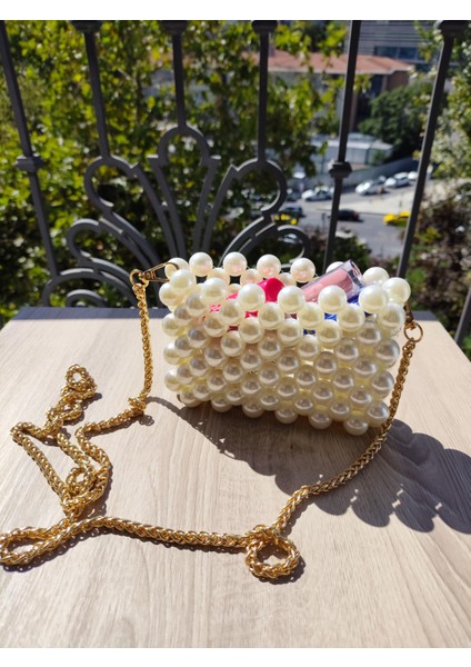 El Örmesi - Özel Tasarım İnci Mini Çanta- Günlük ,Özel Gün (Nikah,Düğün) fırsatları