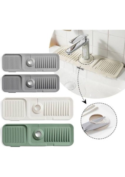 Esnek Mutfak ve Banyo Musluk Matı, Kolay Kullanım, Su Sızdırmaz, Pratik ve Dayanıklı