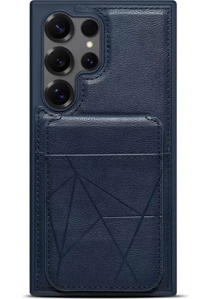 Samsung S24 Ultra Deri Cüzdanlı ve Stand Özelliği Olan Özel Tasarım Kılıf