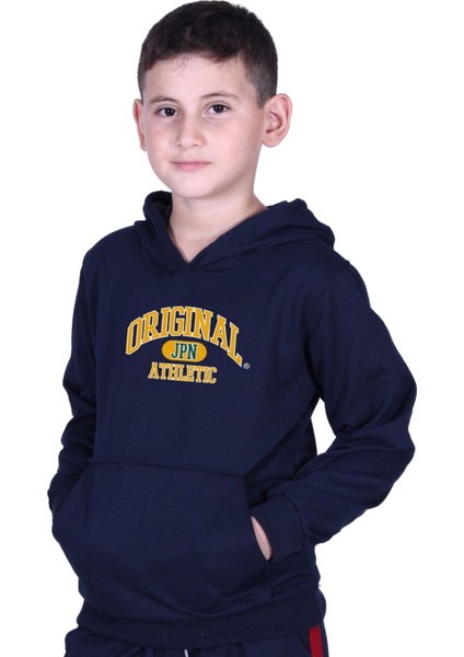 Kapüşonlu Kanguru Cepli Orıgınal Baskılı Erkek Çocuk Sweatshirt fiyatları
