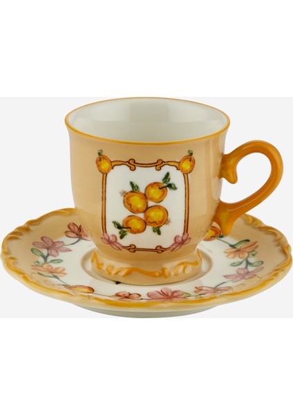Il Sogno Turuncu Stoneware Kahve Fincan Seti 90 ml modelleri