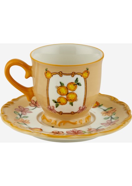 Il Sogno Turuncu Stoneware Kahve Fincan Seti 90 ml fırsatları