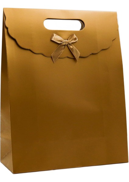 Gold Renk Zarf Model Karton Çanta, Hediye Kutusu