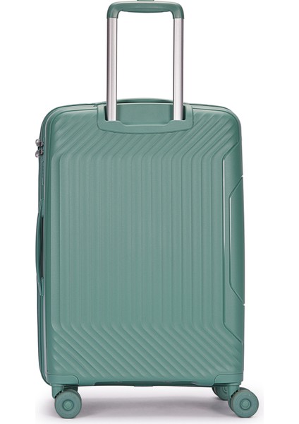 Benetton Orta Boy %100 Polipropilen Valiz Yeşil 14BNT8001