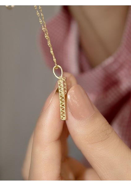 ZEYNEPLİ GOLD 14 Ayar Altın Büyük Füzyon H Harfli Kolye indirimleri