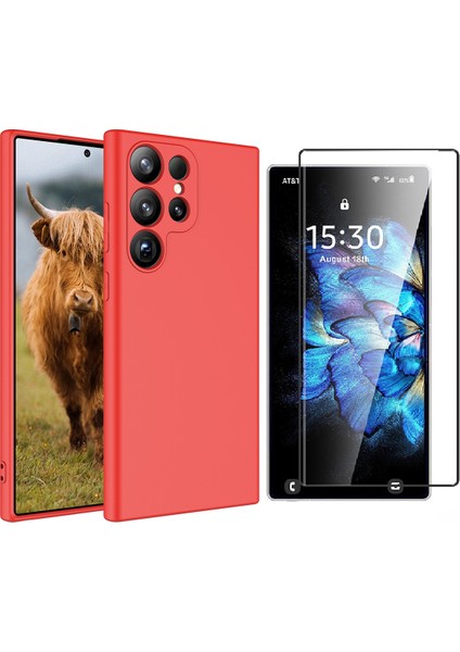 Samsung Galaxy S25 Ultra Kılıf Zore Mara Lansman Kapak + Cam Ekran Koruyucu