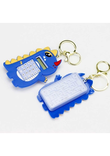 Hesap Makinesi Dino Mini Anahtarlıklı Labirent Oyunlu / Mavi modelleri