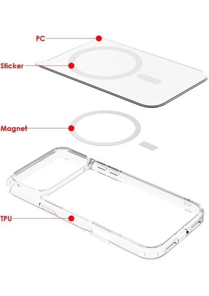 Magsafe Aır IPHONE 17 Şeffaf Kapak modelleri