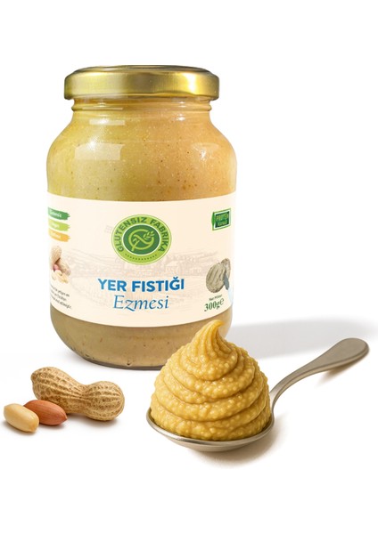 Glütensiz Fabrika Glütensiz %100 Yer Fıstığı Ezmesi 300 g