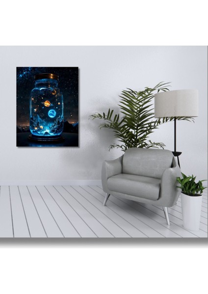 Kanvas Tablo Dijital Baskı Soyut Tema Astroloji Tablosu Salon Duvar Tablosu