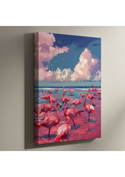 Pembe Flamingolar ve Pembe Bulutlar Tablosu