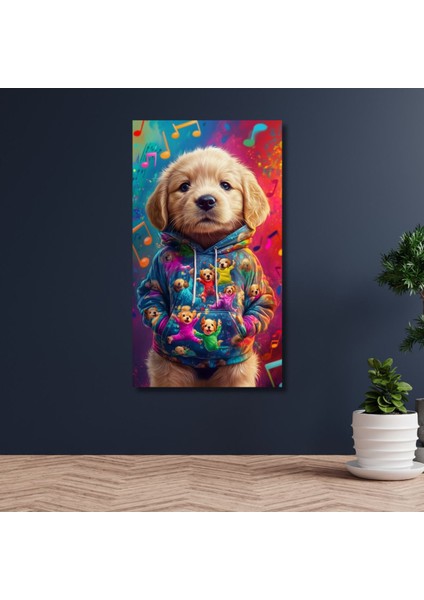 Hd Digital Baskı Kanvas Köpek Desenli Tablo Ev Ofis