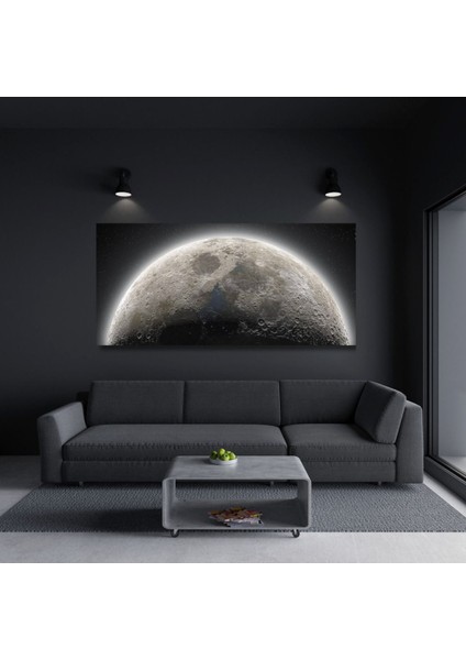 Hd Digital Baskı Ay ve Uzay Desenli Kanvas Tablo modelleri