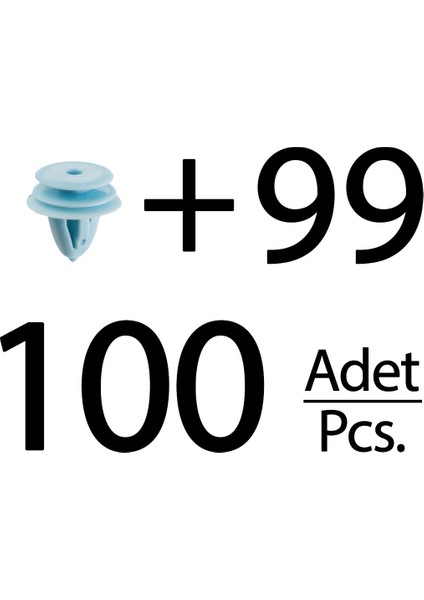 Hyundai, Kia Için Kapı Döşeme Klipsi- 100 Adet