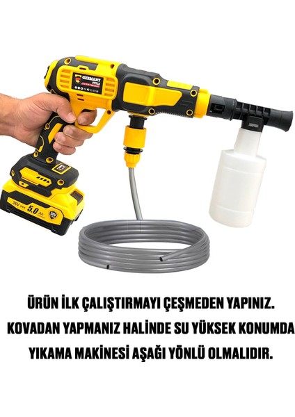 Çift Akülü Şarjlı Oto Araç Yıkama Köpük Makinesi Araç Üfleme Kurutma Makinesi Ikili Set modelleri