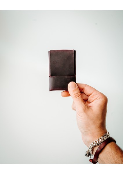 Hakiki Deri El Yapımı Dünyanın En Minimalist Cüzdanı
