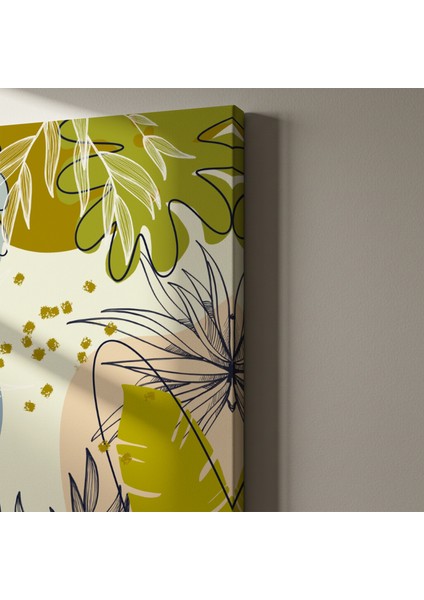 Soyut Tropikal Bitki Desenli Tablo indirimleri