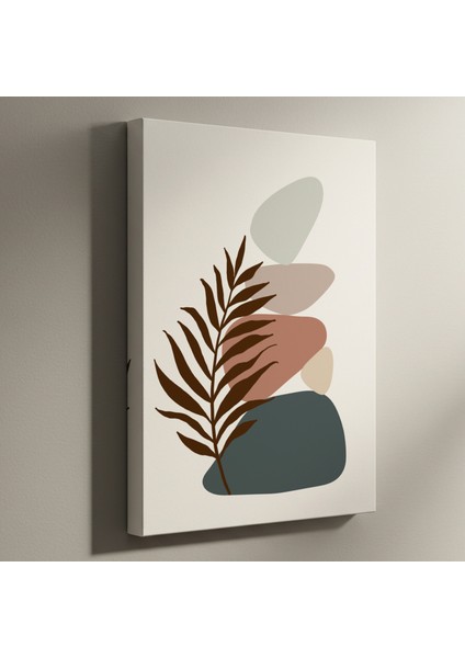 Soyut Yaprak ve Taşlar Soyut Tasarım Tablosu