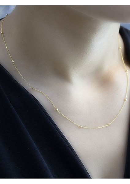 14 Ayar Altın Sıralı Toplu Kolye fiyatları