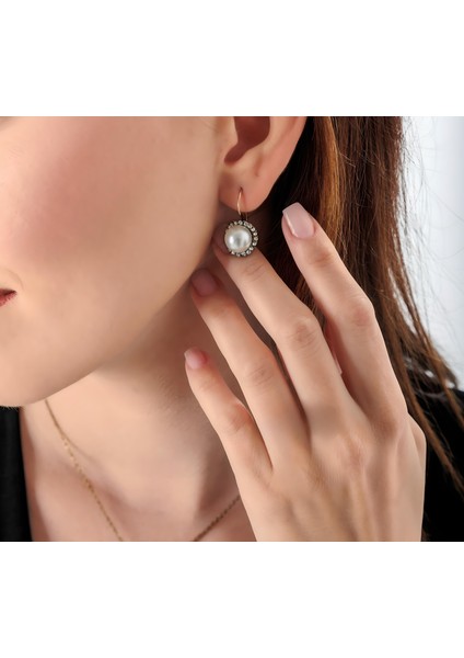 Inci Zarafeti Bakır El Yapımı Kristal Taşlı Kararma Yapmaz Kadın Küpe Kutulu