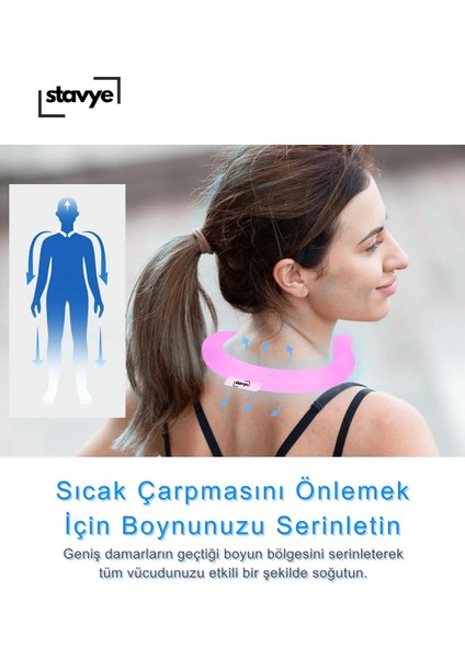 Termojel Portatif Soğutucu Boyun Halkası - Spor, Tansiyon ve Sıcak Havalarda Serinlik