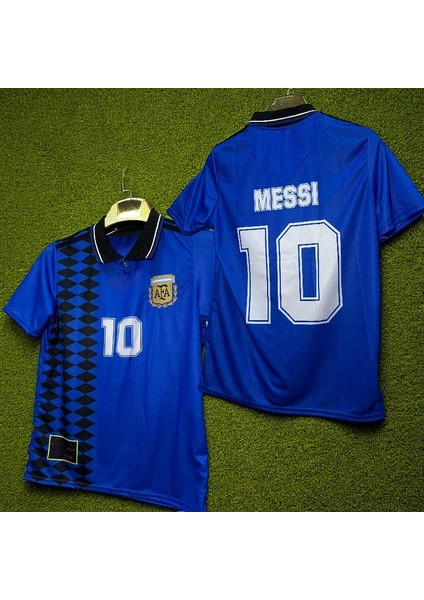 Messi Arjantin 1994 Millî Futbol Takımı Halı Saha Forma Mavi Tişört indirimleri