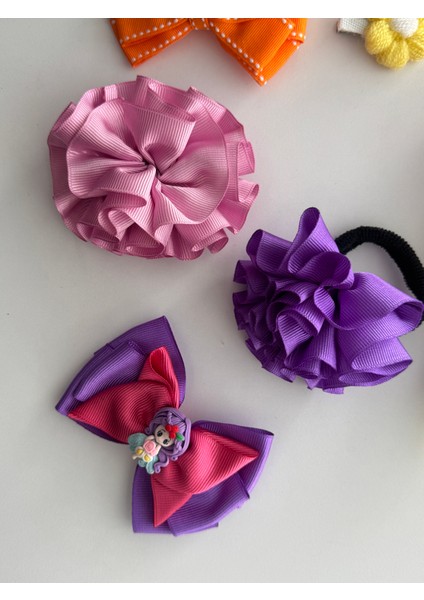 Fiyonklu Saç Tokası 12'li – Renkli Set, Günlük & Okul fırsatları