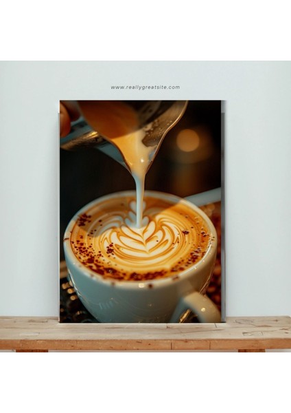 Kanvas Tablo Dijital Baskı Espresso Kafe Tablosu Salon Duvar Tablosu
