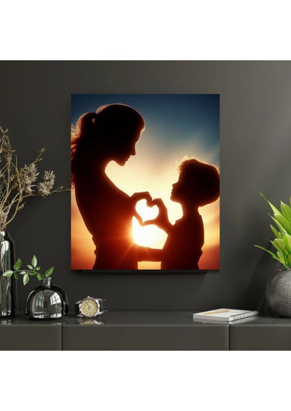 Kanvas Tablo Dijital Baskı Anne ve Çocuk Tablo Salon Duvar Tablosu