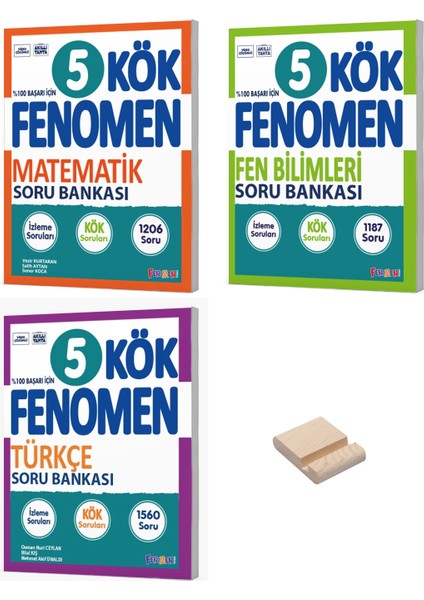 5. Sınıf Kök Matematik Fen Bilimleri ve Türkçe Soru Bankası 3lü Set + Telefon Standı