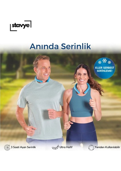 Termojel Portatif Soğutucu Boyun Halkası - Spor, Tansiyon ve Sıcak Havalarda Serinlik