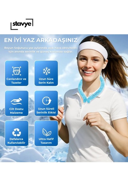Termojel Portatif Soğutucu Boyun Halkası - Spor, Tansiyon ve Sıcak Havalarda Serinlik