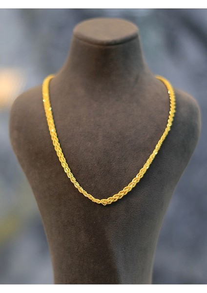 14 Ayar Altın Çift Sıra Burgu Kolye modelleri