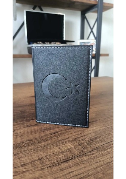 Bayrak Baskılı Deri Dikişli Araç Ruhsat Kılıfı Kabı Oto Ruhsatlık Araba Ruhsat Koruyucu